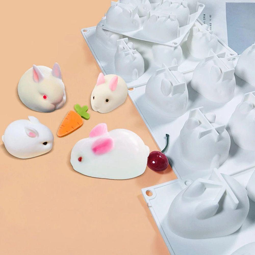 AUGUSTINA Khuôn Silicone Làm Bánh Hình Thỏ 3D Thân Thiện Với Môi Trường
