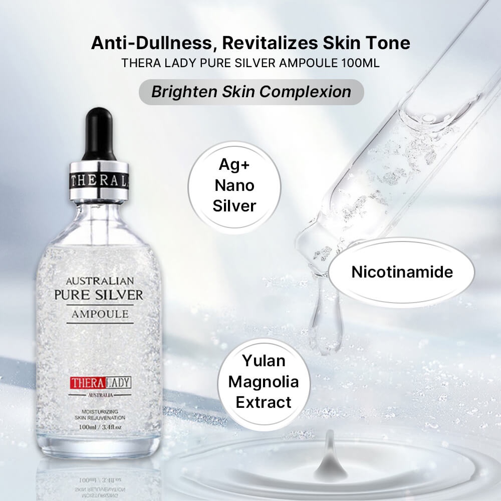 Serum tinh chất bạc từ Úc Thera Lady Pure Silver Ampoule 100ml trắng da mềm mại săn chắc chống lão hóa - có mã check cod