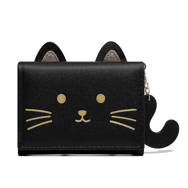 Ví nữ gấp gọn PIERRE LOUES họa tiết mèo dễ thương