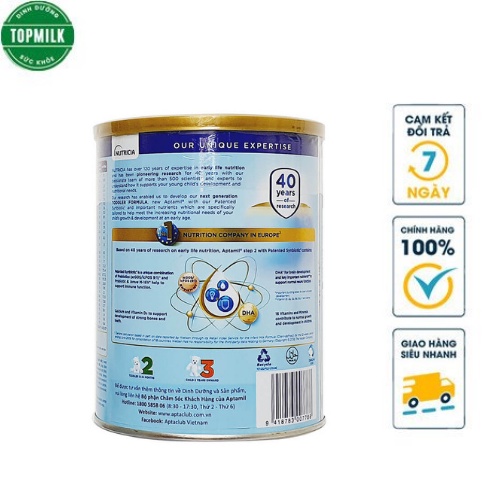 Sữa bột Nutricia Aptamil New Zealand số 2 cho bé hộp 900gr