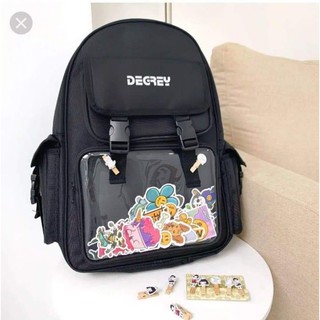 Balo degrey phối túi trong tặng kèm sticker