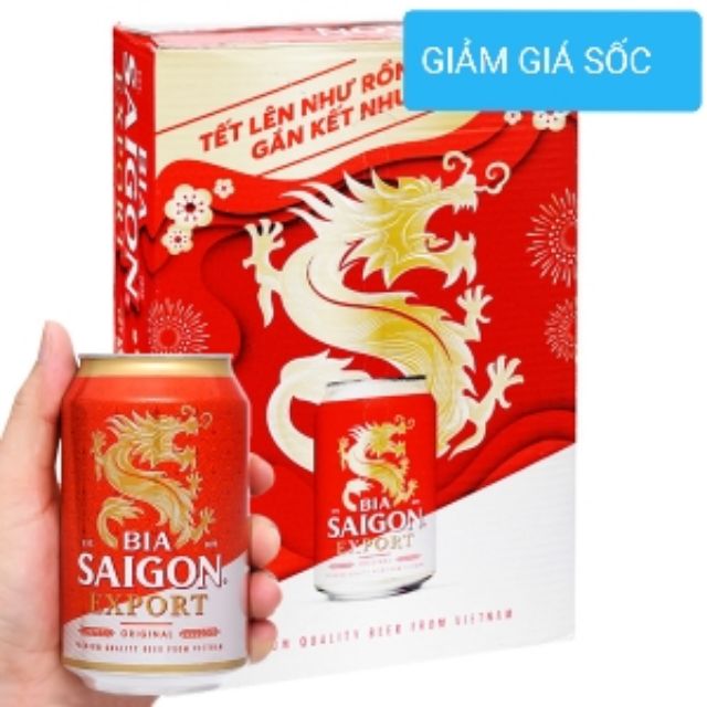 Thùng 24 lon Bia Sài Gòn Đỏ Export 330ml