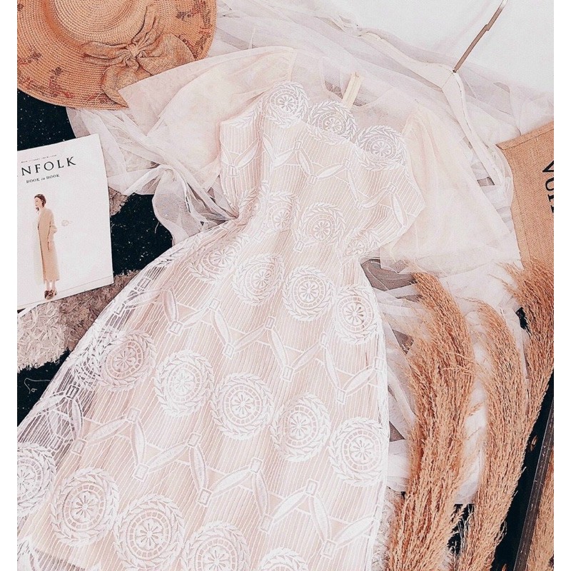 Đầm ren nude dự tiệc cao cấp dáng dài chuẩn form 🌟 FREESHIP | BigBuy360 - bigbuy360.vn