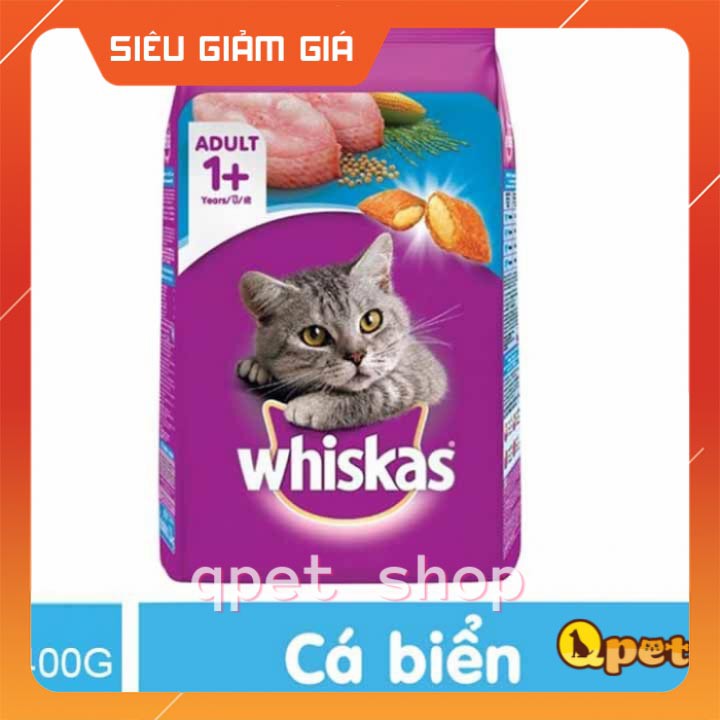 Thức ăn hạt cho mèo Whiskas 400g🐱THƠM, NGON, GIÀU DINH DƯỠNG🐱 Dành cho mèo trên 1 tuổi
