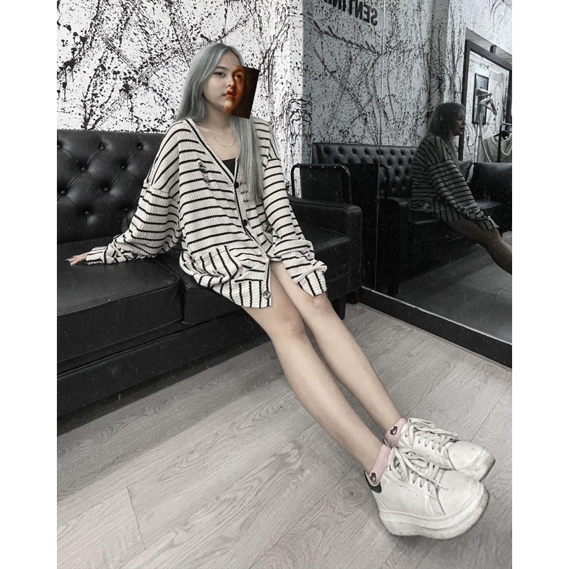 Áo khoác “TVD STRIPES TAN CARDIGAN” | BigBuy360 - bigbuy360.vn