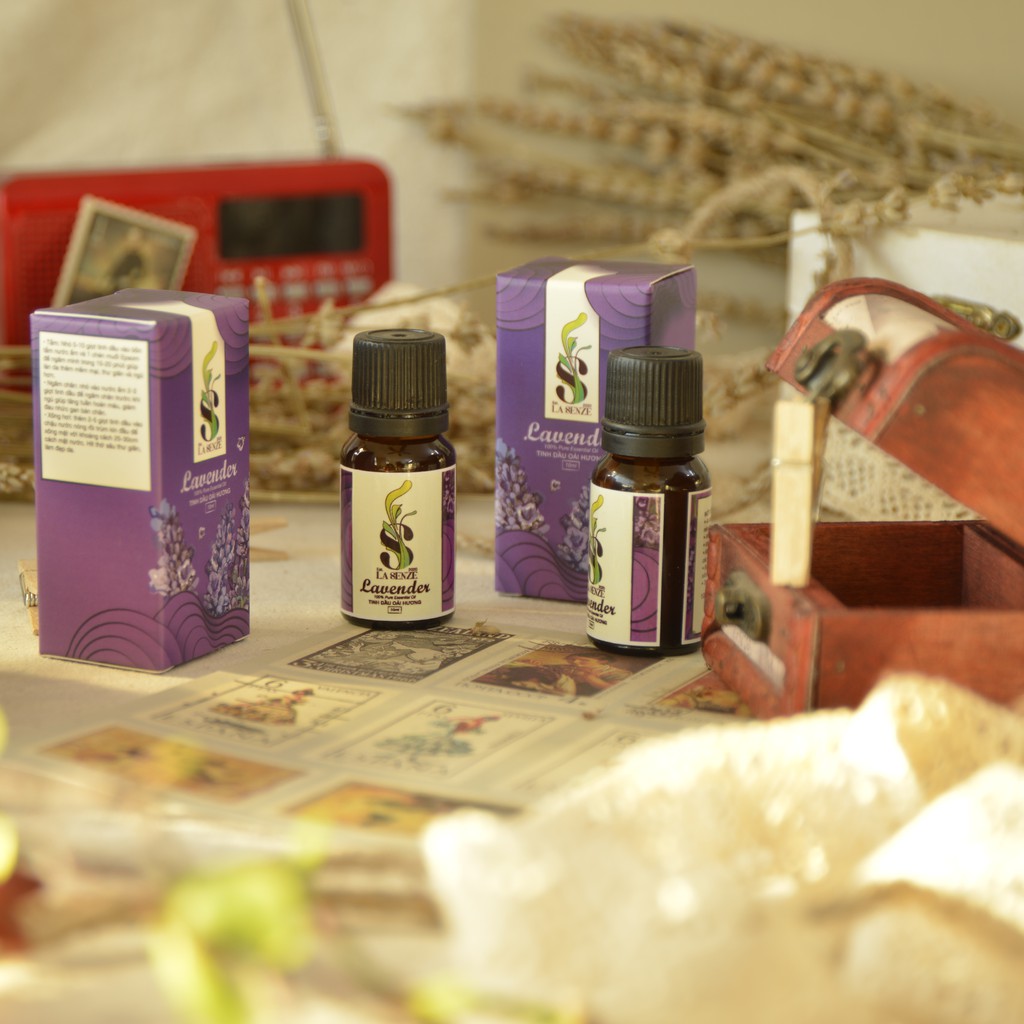 Tinh dầu Hoa Oải Hương (Lavender) Giúp Ngủ Ngon - 100% Natural (Hàng Thật Không Pha)