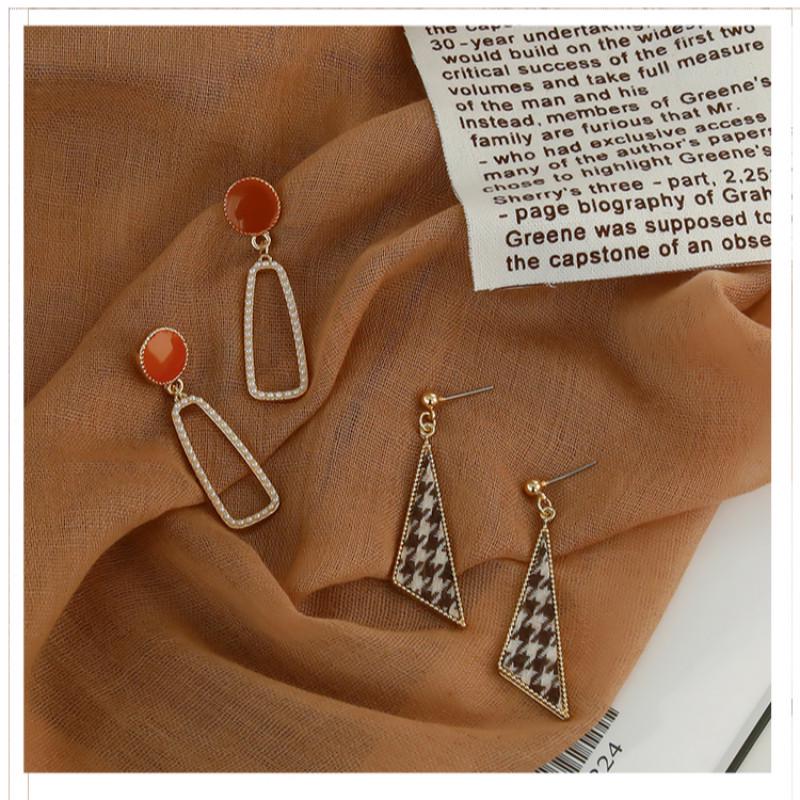 Khuyên tai hình học thời trang Hàn Quốc cá tính