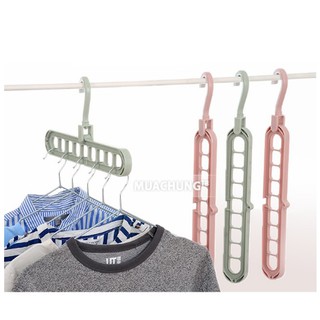 Combo 2 Bộ Móc Treo Quần Áo Thông Minh, Móc Treo Quần Áo Tiết Kiệm Diện Tích (Mẫu Thẳng)