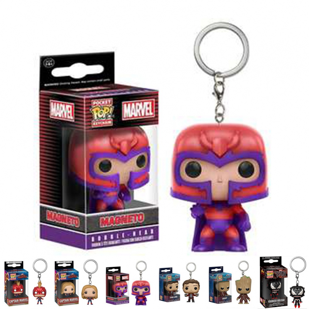 Funko Pop Avengers Series Action Figure Keychain Venom Captain Marvel Magneto HOT SALE