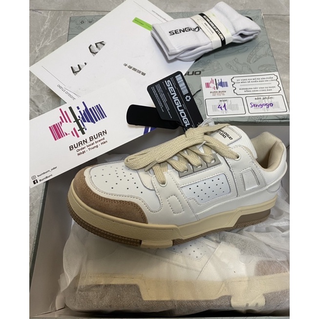 GIÀY SNEAKER CHÍNH HÃNG SENGUOGUO FORM CỨNG CÁP DA CAO CẤP