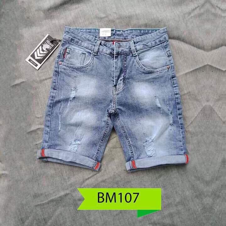 Quần short jean nam màu trắng ,Quần đùi jean nam MuradFashion MS130