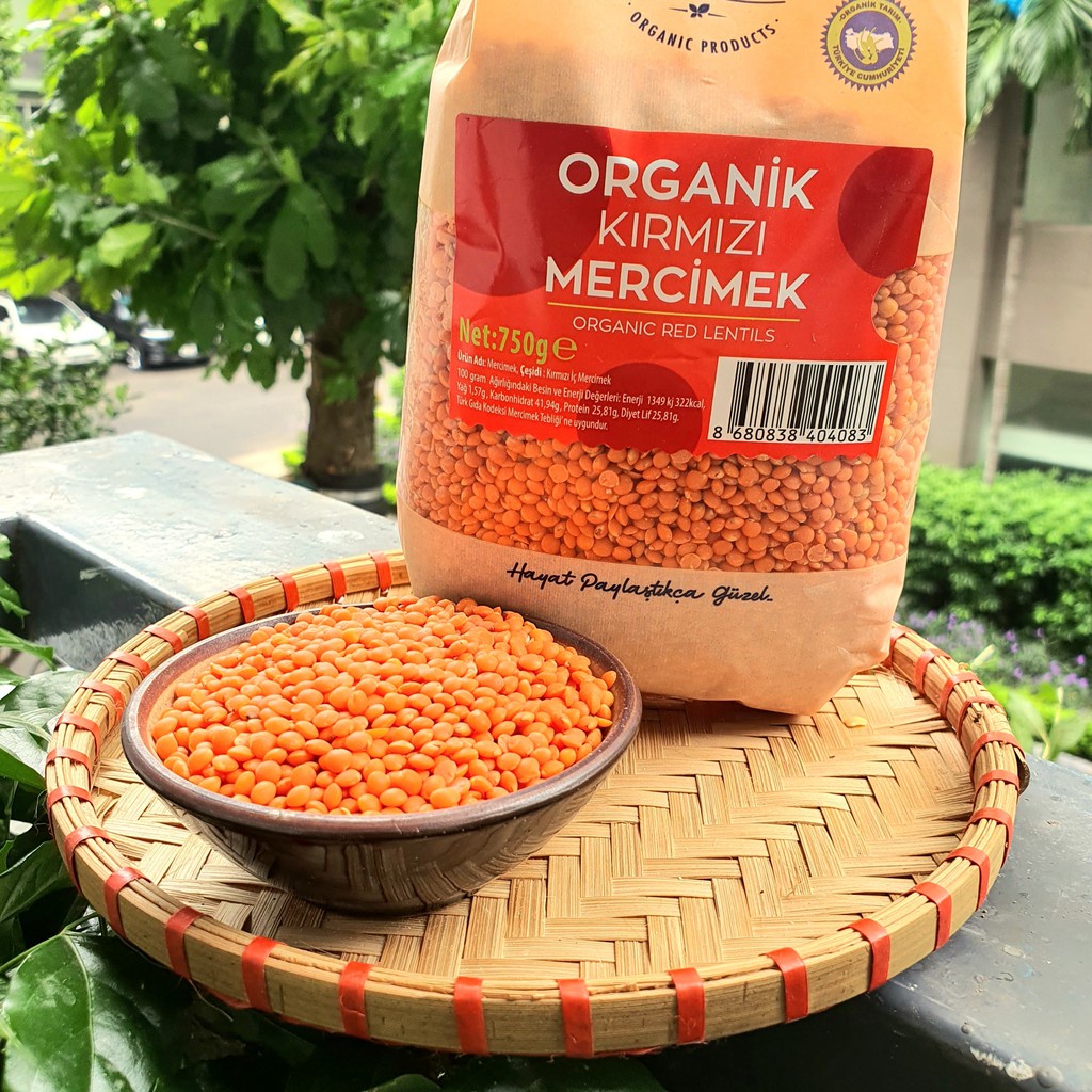 Đậu hữu cơ ăn dặm, Đậu lăng đỏ hữu cơ OTS Organik 750g nhập khẩu châu Âu - Shop Mẹ Khoai
