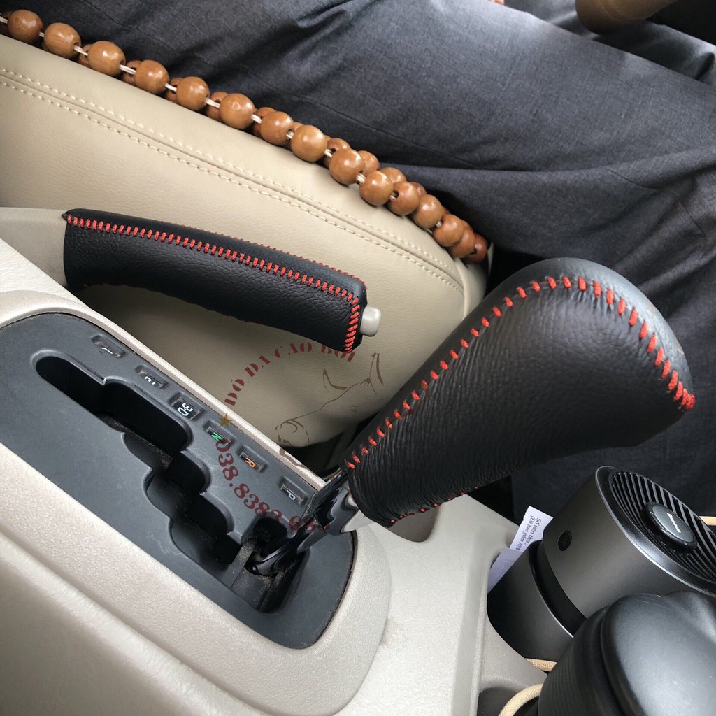 Bọc Cần Số, Tay Phanh Xe TOYOTA INNOVA, FORTUNER, RAV4 SỐ TỰ ĐỘNG 2007-2016.. Da Bò Thật