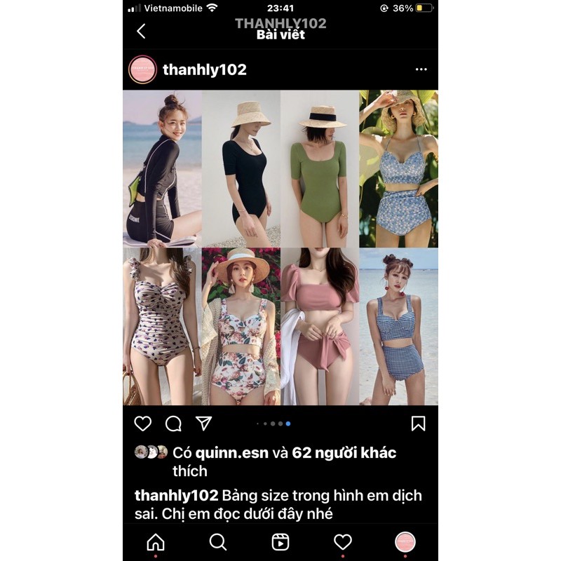bộ bơi nữ ( khách note tên ig)