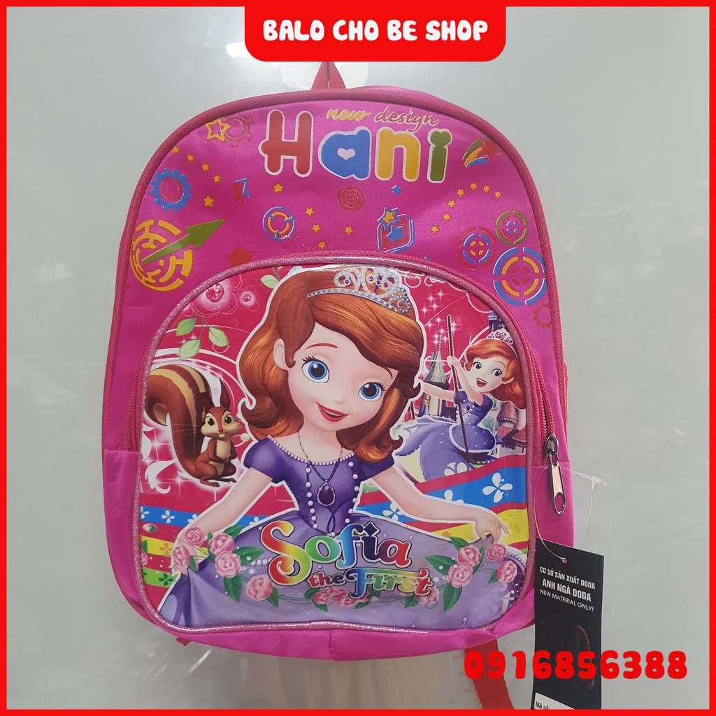 Balo cho bé, ba lô mầm non mẫu giáo bé trai gái họa tiết hoạt hình siêu nhân công chúa