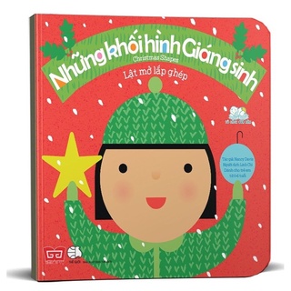 Sách - lật mở lắp ghép - christmas shapes - những khối hình giáng sinh