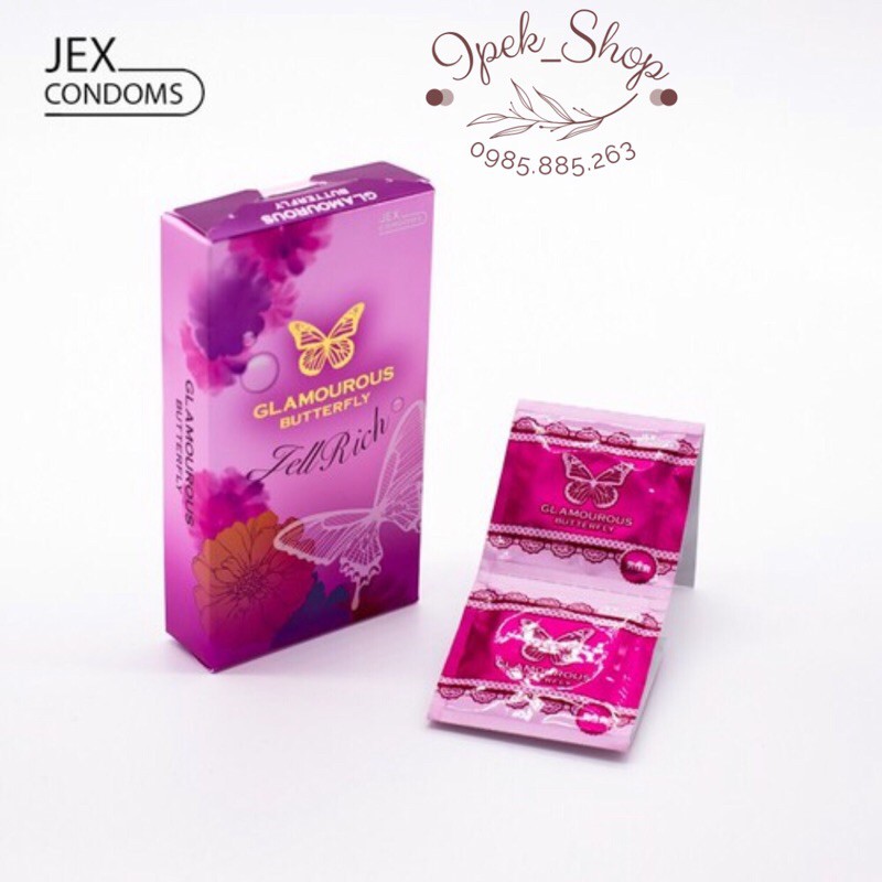 Bao cao su JEX JELL Rich siêu mỏng trơn màu cam - Hộp 8 Pcs - Ipek_Shop