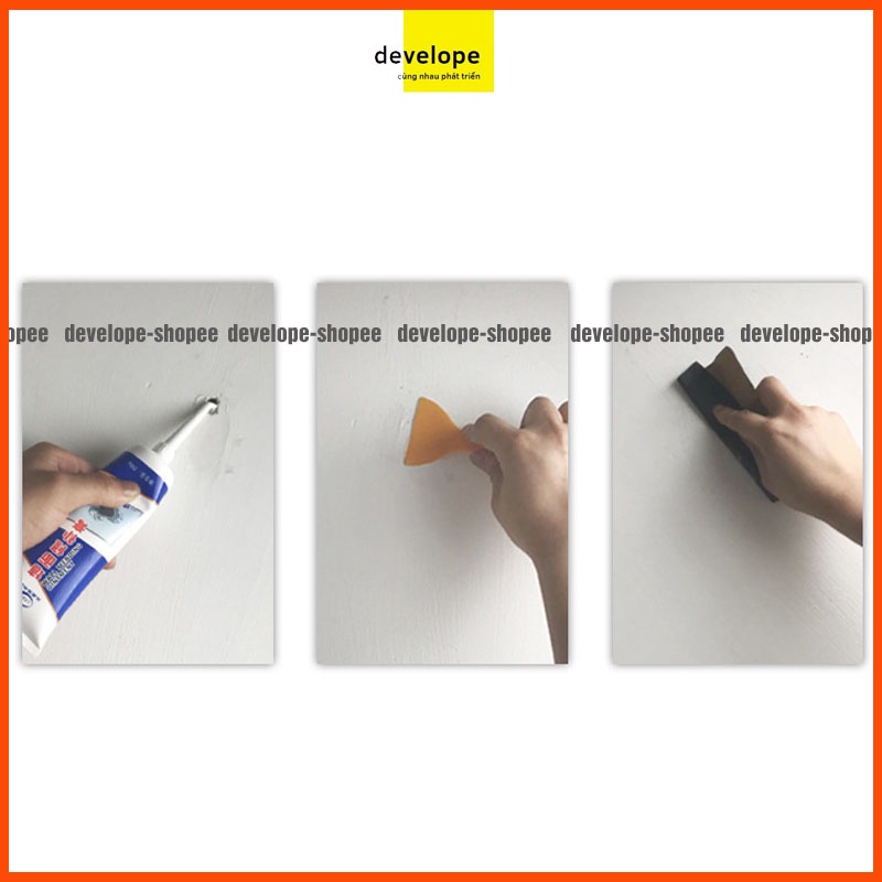 Tuýp Keo / Lọ Keo Vá Tường Tặng Kèm Dụng Cụ Trám DEVELOPE - Keo Trám Tường Trắng