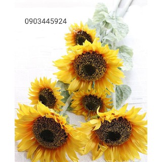 Hoa giả - Hoa Hướng Dương Cành 3 Bông To Đại