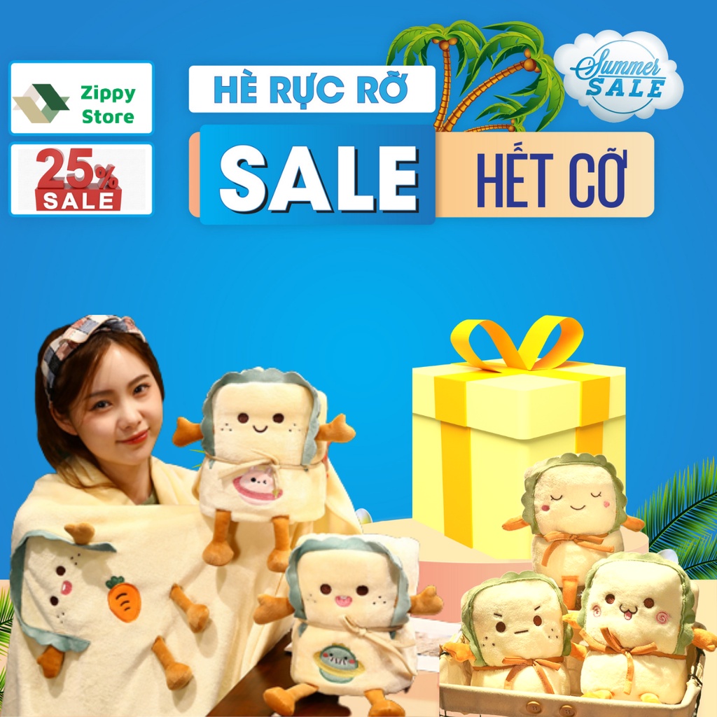 ▲Chăn Văn Phòng công sở gấp gọn hình thú dễ thương,Chăn Lông Cừu hè thu đa năng cao cấp cho bé Cute mềm mịn