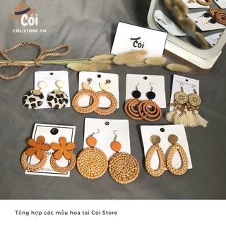 Hoa tai cói đi biển, đi du lịch, chụp ảnh phong cách boho vintage siêu xinh, hàng loại 1 chọn mẫu E01-E07
