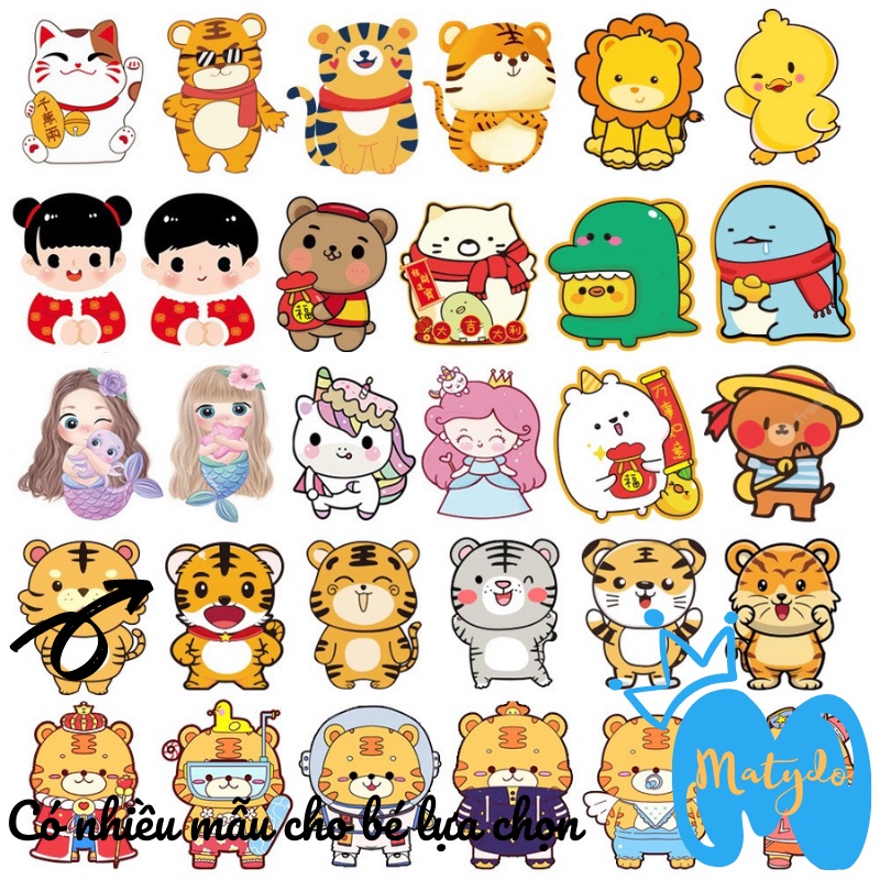 Bao lì xì hoạt hình chibi năm 2022 nhâm dần có hình chú hổ đáng yêu mừng tuổi cho bé được chọn mẫu