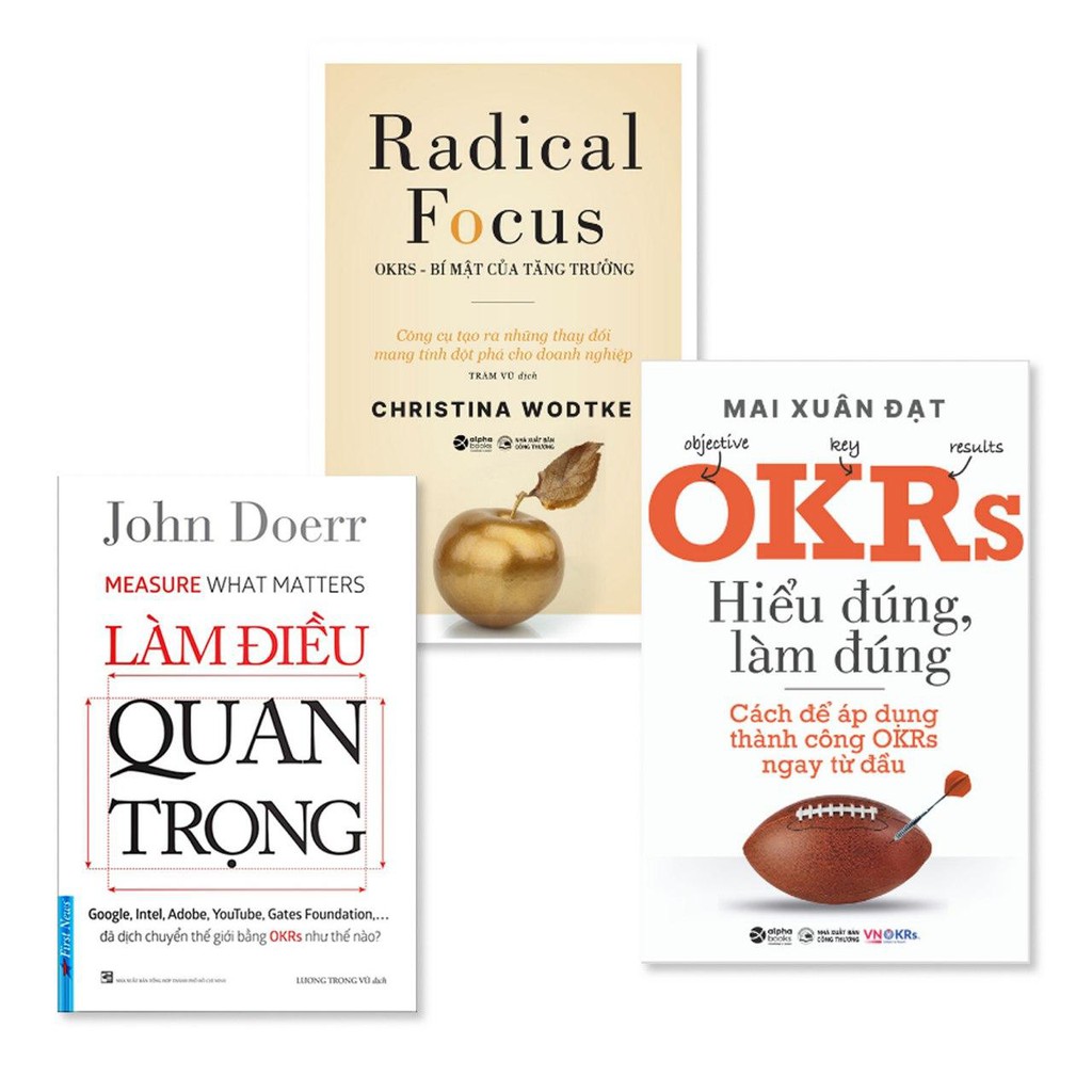 Sách - Combo 3 Cuốn OKRs: Radical Focus  - OKRs Hiểu Đúng, Làm Đúng - Làm Điều Quan Trọng