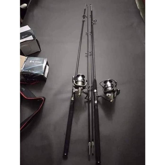Cần Shimano 2 Khúc Đặc + máy kim loại Siêu Bạo Lực Tải Cá 7-20kg