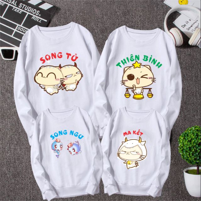 [sĩ] Áo Sweater nam-nữ THEO 12 CUNG HOÀNG ĐẠO chất loại 1