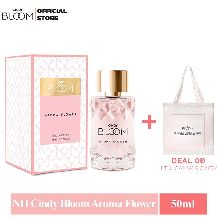 [Mã FMCGMALL giảm 8% đơn 250K] Nước hoa Cindy Bloom Aroma Flower 50ml chính hãng