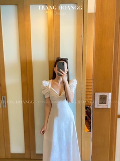 ĐẦM MAXI TRẮNG NHÍU NGỰC