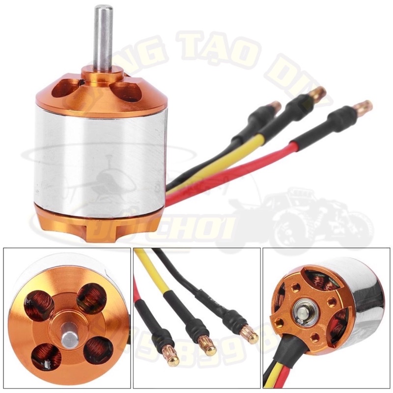 [Nhiều lựa chọn KV] Motor brushless A2217 950kv 1250kv 1500kv 1750kv 2300kv 2700kv 3500kv (3 pha, không chổi than) RC