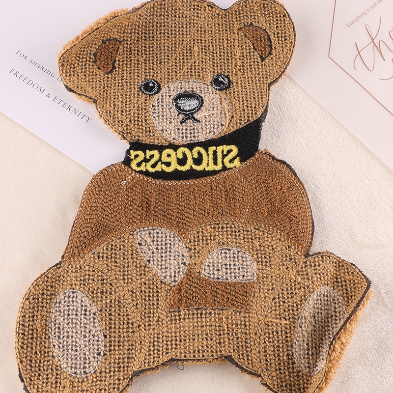 Miếng Dán Trang Trí Túi Xách Thêu Hình Gấu Dễ Thương DIY