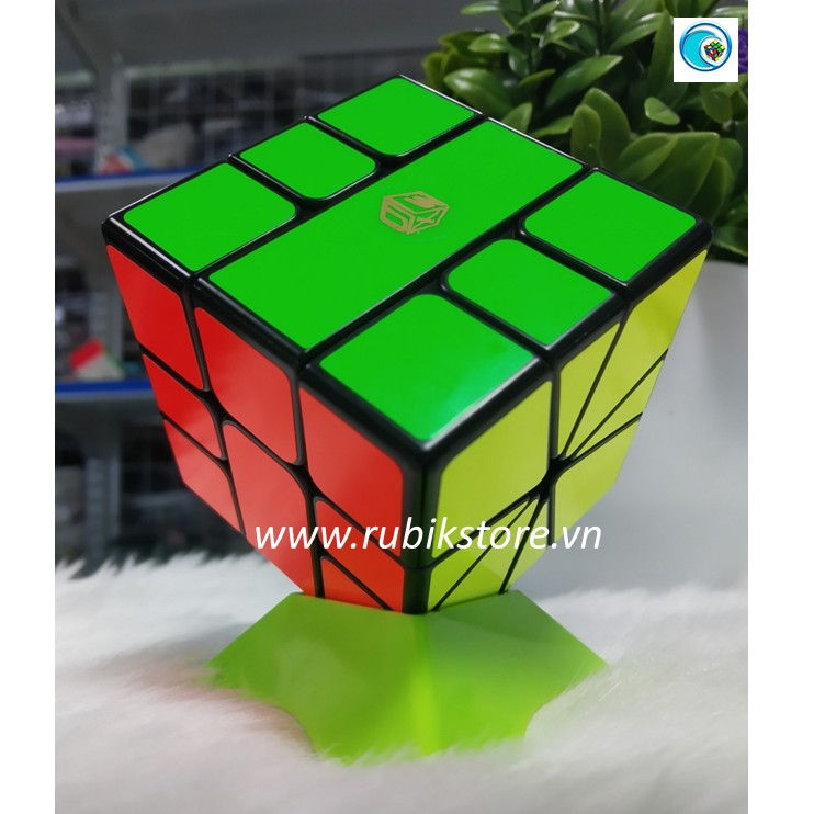 Đồ chơi Rubik Biến thể Square 1 QiYi X-Man Volt Square -1 V2 Full Magnetic Yellow White/Black