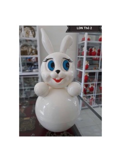 Lật đật nhựa thỏ trắng Nga