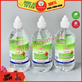 Nước muối sinh lý y tế Vĩnh Phúc Natriclorid 0,9% chai 500ml - Minpha thumbnail