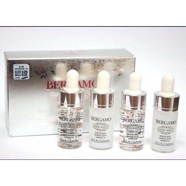 Serum dưỡng trắng da Bergamo Whitening Snow White and Vita-white (HÀNG CHÍNH HÃNG)