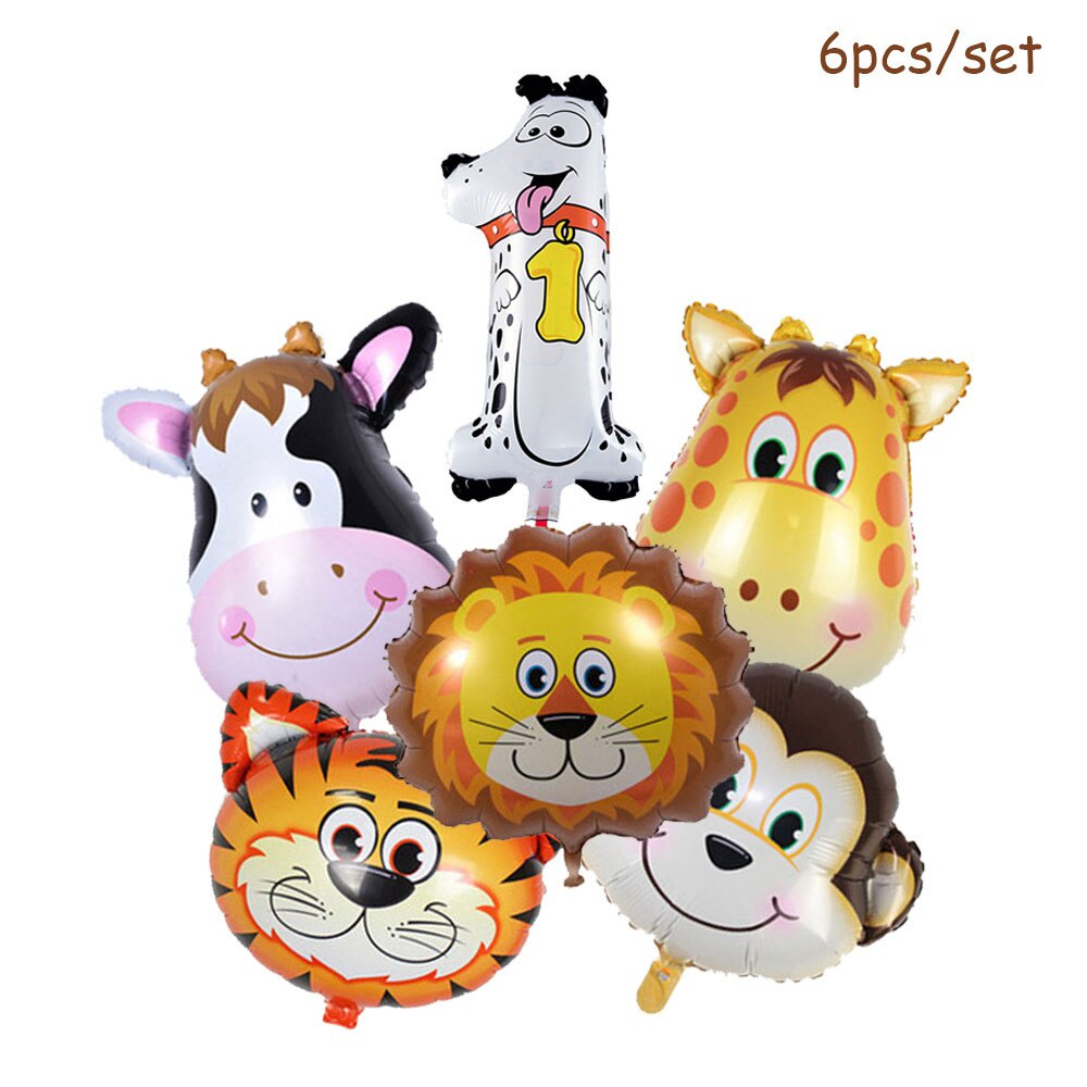 Bong Bóng Lá Nhôm 16 Inch Hình Động Vật Dễ Thương Trang Trí Tiệc Sinh Nhật Cho Bé