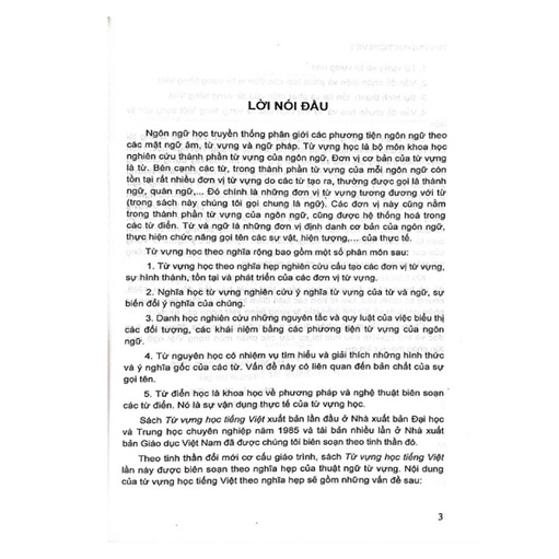 Sách - Từ Vựng Học Tiếng Việt (DN)