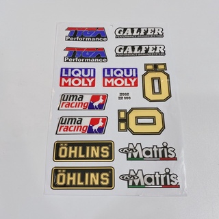 Decal tem dập nổi Tyga Galfer Liqui moly Uma cao cấp dán xe máy, ô tô, mũ bảo hiểm chống thấm nước, chống bay màu