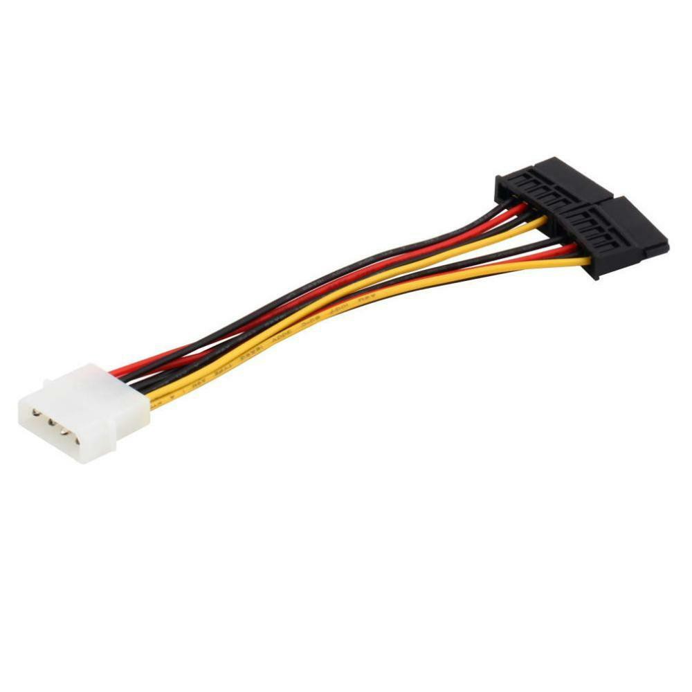 Dây cáp chuyển đổi từ Serial ATA SATA 4 Pin IDE Molex sang 2 of 15 pin HDD