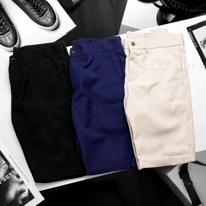 Quần tây nam ống ngắn vải co giãn 4 chiều | BigBuy360 - bigbuy360.vn