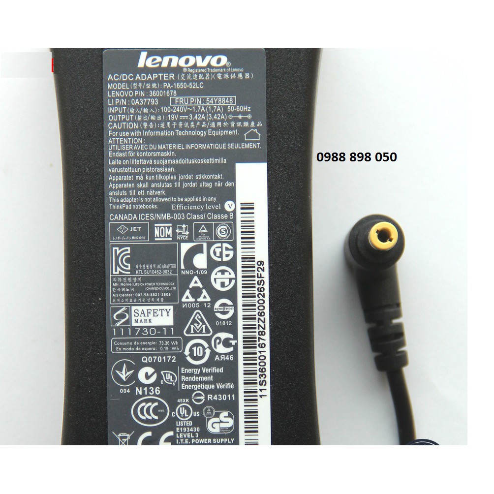 Sạc laptop lenovo U450 zin theo máy