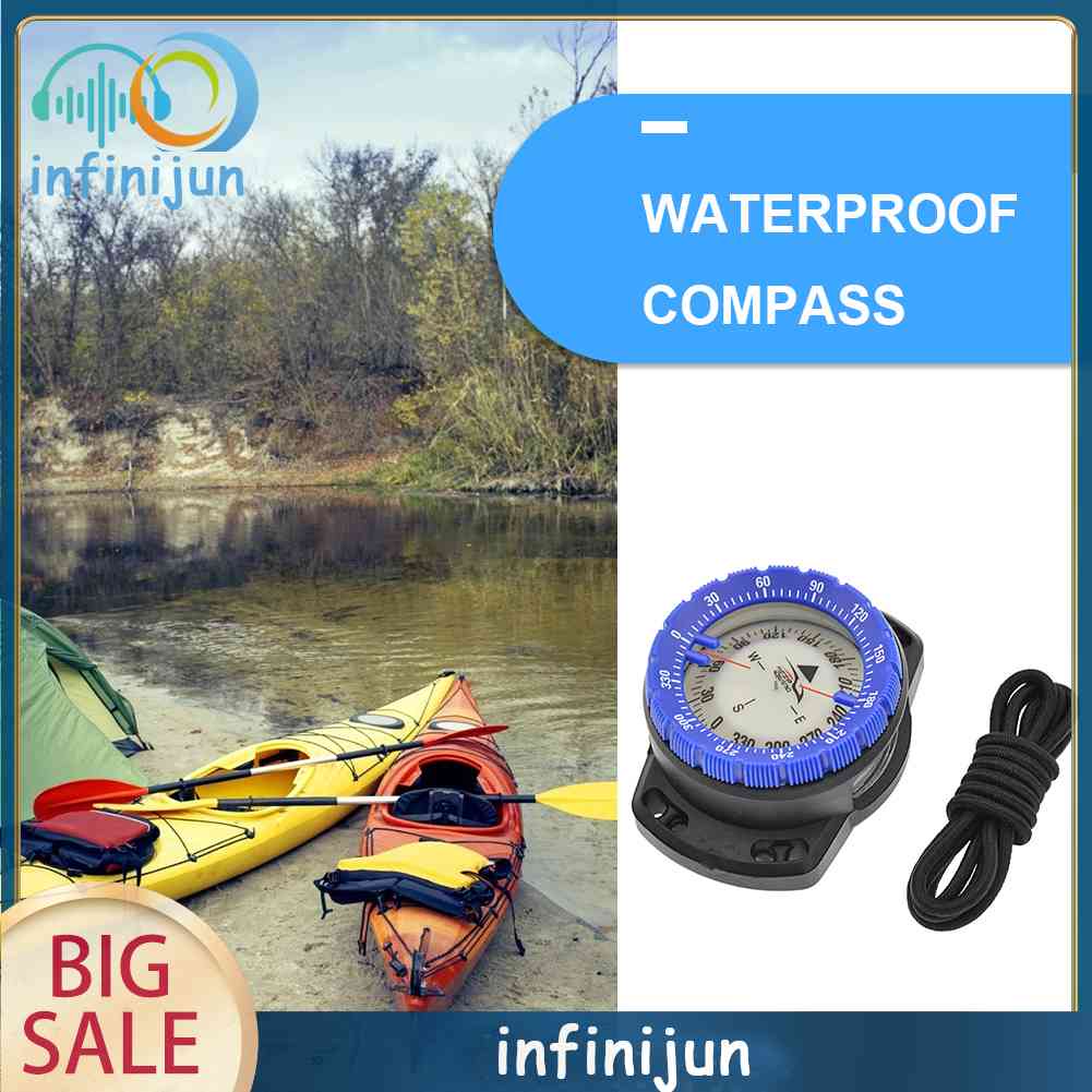 Đồng Hồ La Bàn Dạ Quang Chống Thấm Nước Hỗ Trợ Lặn Biển Cắm Trại Tiện Dụng