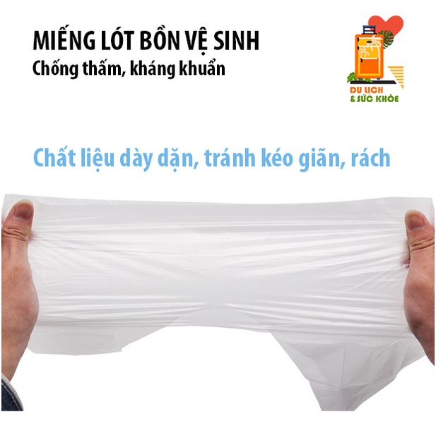 50 Miếng Bọc Lót Bồn Cầu, An Toàn Vệ Sinh, Ko Thấm Nước, Bỏ Túi Tiện Lợi, Du Lịch Công Tác Bệnh Viện