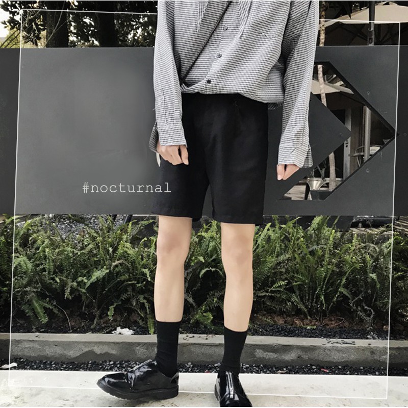 QUẦN SHORT TÂY BACK2BASIC Nocturnal Nam Nữ Cặp Đôi Unisex Phong Cách Dạo Phố Sài Gòn Ulzzang 2021