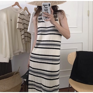 Váy len kẻ ngang big (3132) (ảnh tự chụp)