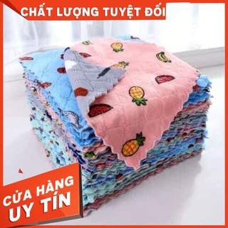 Khăn lau đa năng 2 mặt viền zic zac họa tiết