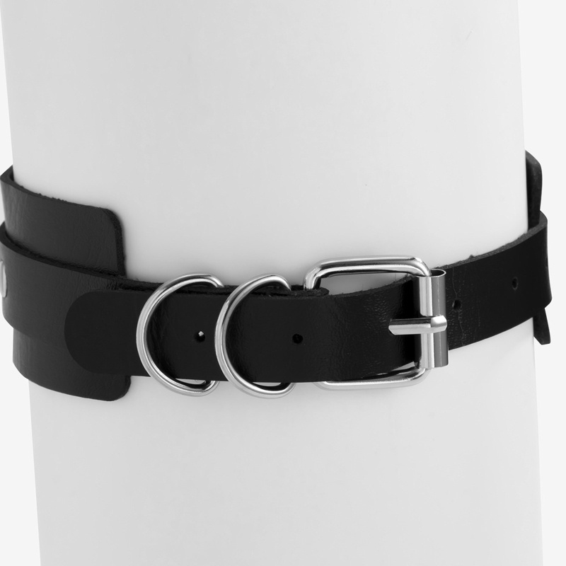 Vòng Cổ Choker Da Pu Màu Đen Phối Mặt Trái Tim Vỡ Có Thể Điều Chỉnh Kích Cỡ