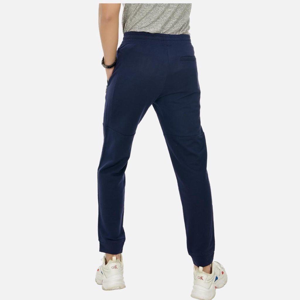 Quần jogger nam CIZA thể thao cao cấp ống suông có khoá túi size S M L XL màu navy QGDS10